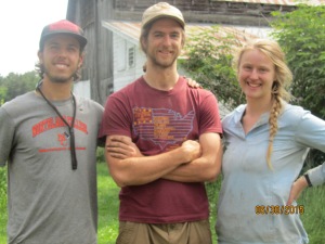 Taylor, Dane, and Rosie, students at Northland College, were our first summer interns.